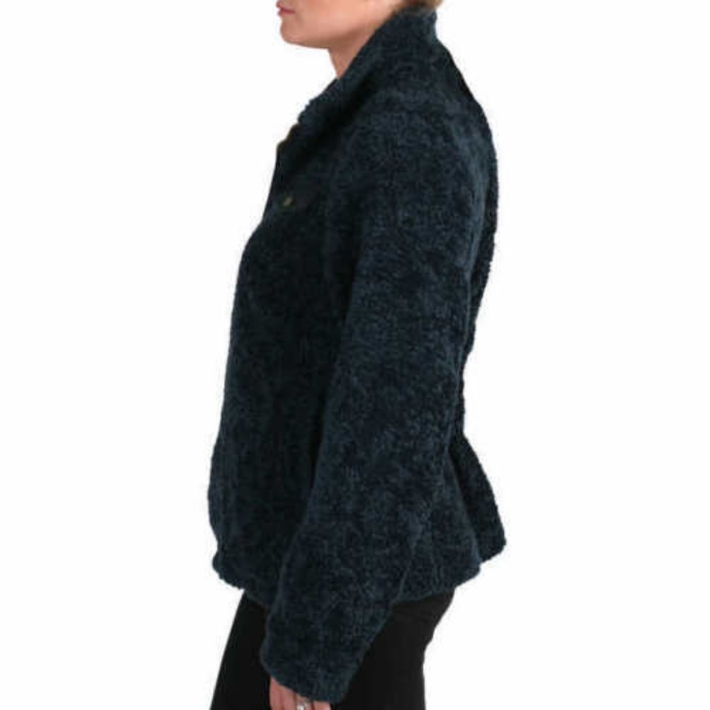 Pendleton Ladies' Fuzzy Zip Jacket - BLUE - Picture 6 of 6